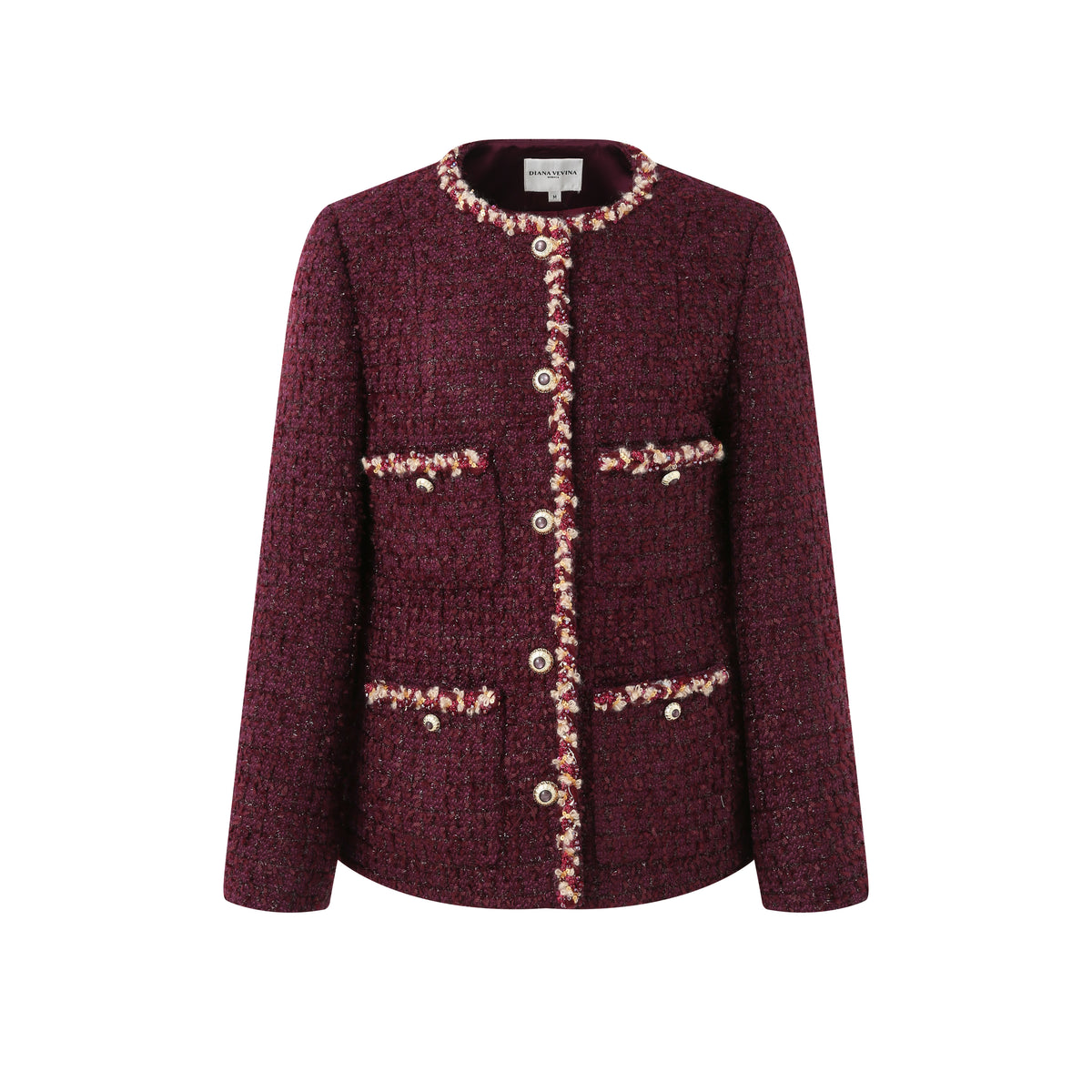 BURGUNDY TWEED JACKET