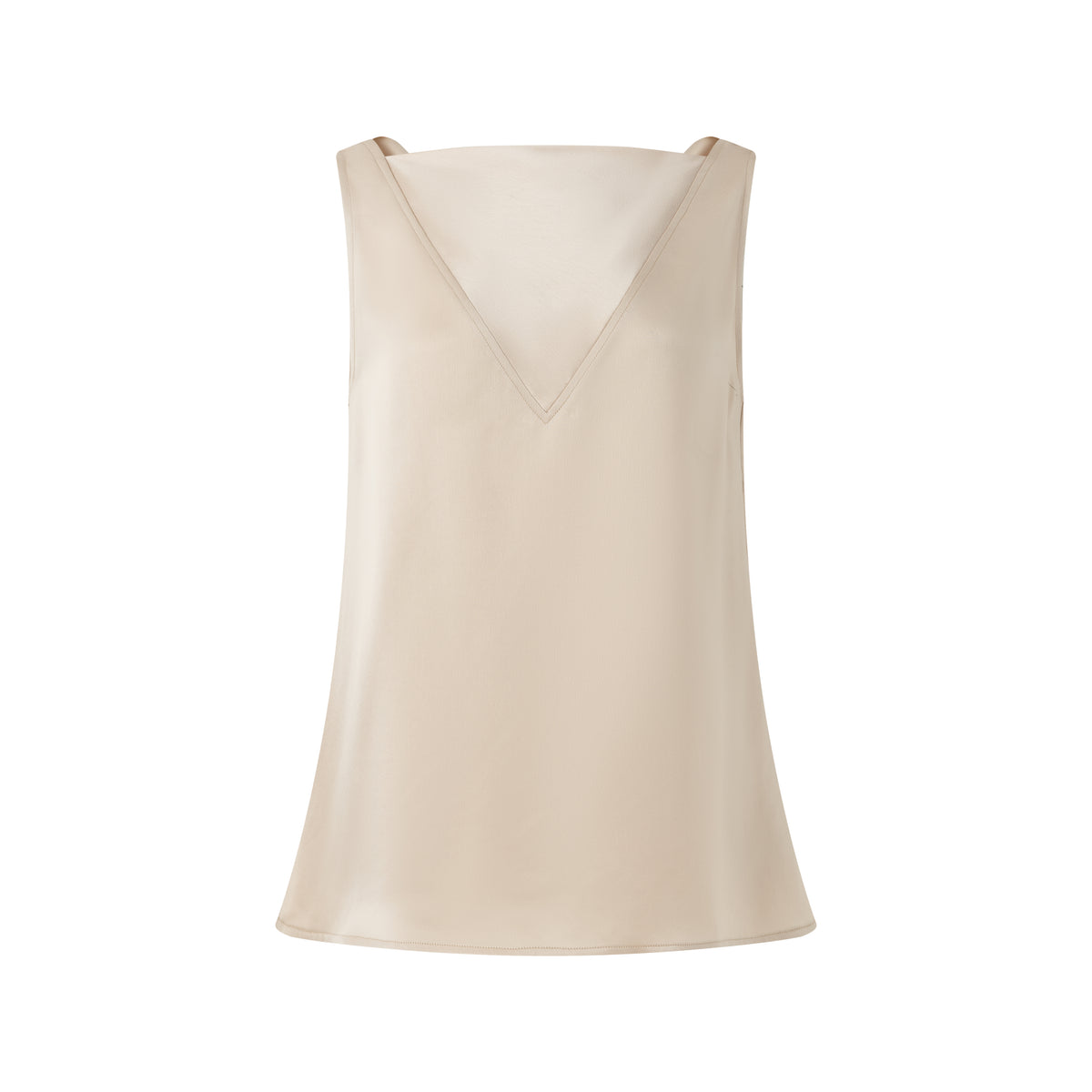 TWO-WAY ACETATE SLEEVELESS BLOUSE