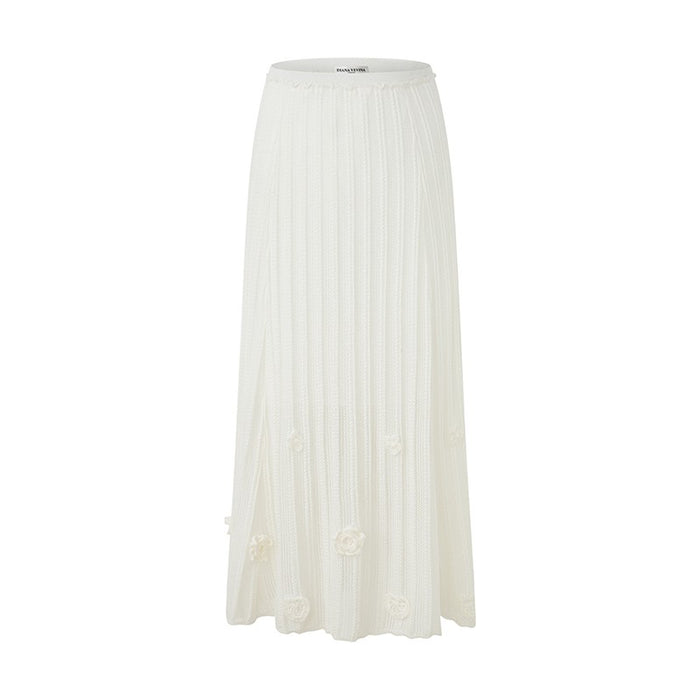WHITE CROCHET SKIRT