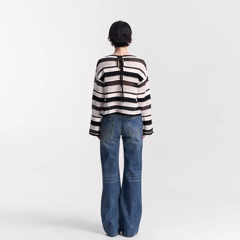 BUTTERFLY EMBROIDERED DENIM PANTS