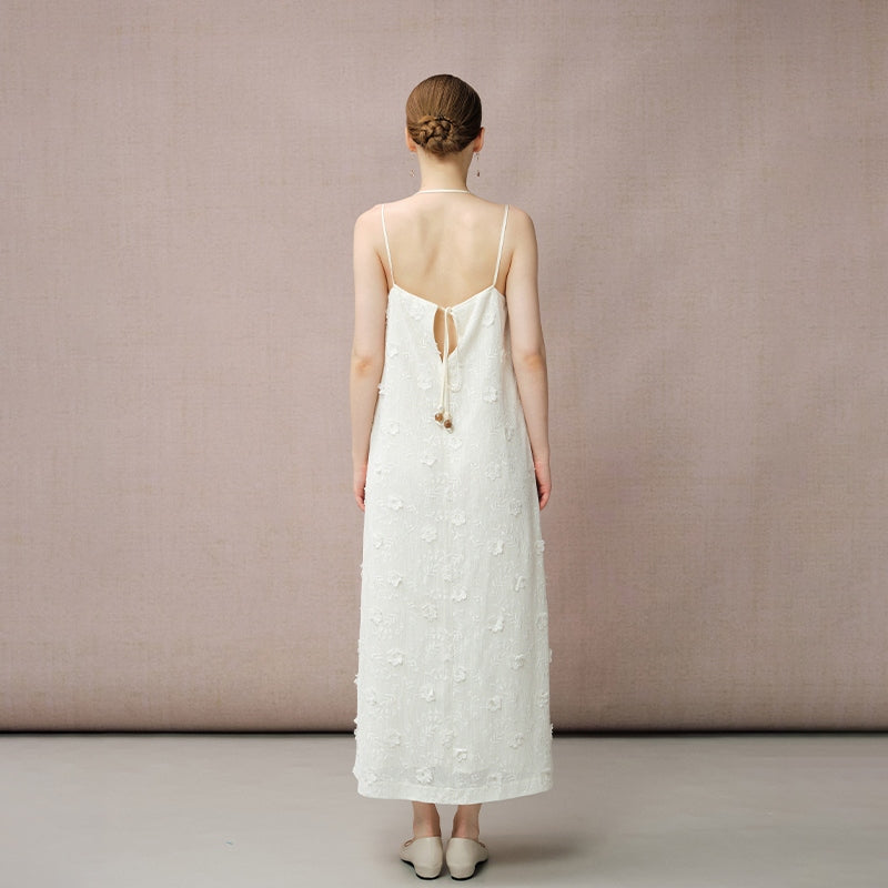 LACE EYELET 3D FLORAL DRESS