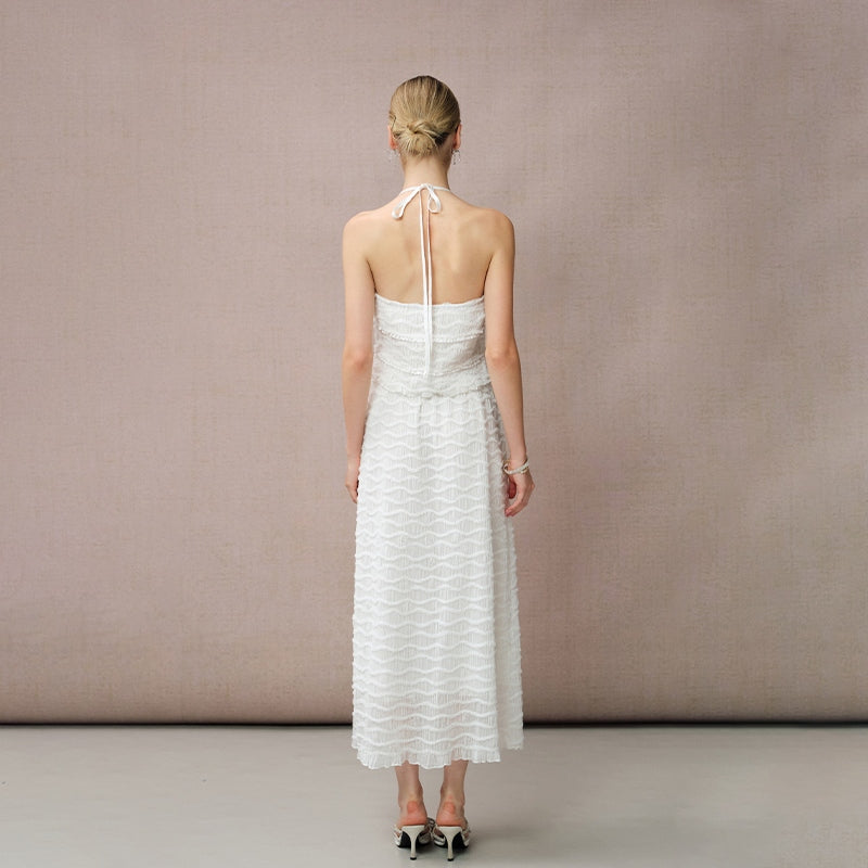 CHIFFON RUCHED MESH SKIRT