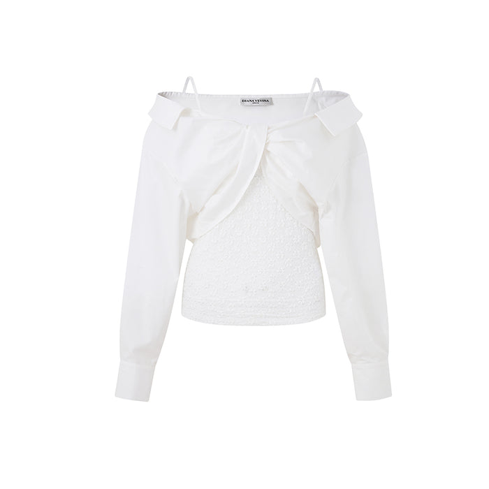 WHITE LACE BLOUSE
