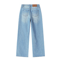 Lace Print Wide Leg Jeans