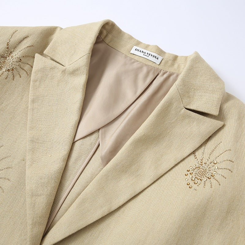 GREEN LINEN BLAZER