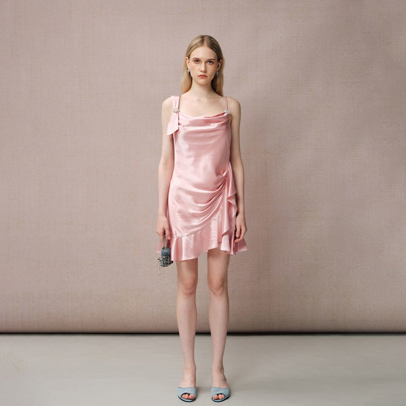 PINK ASYMMETRICAL DRESS