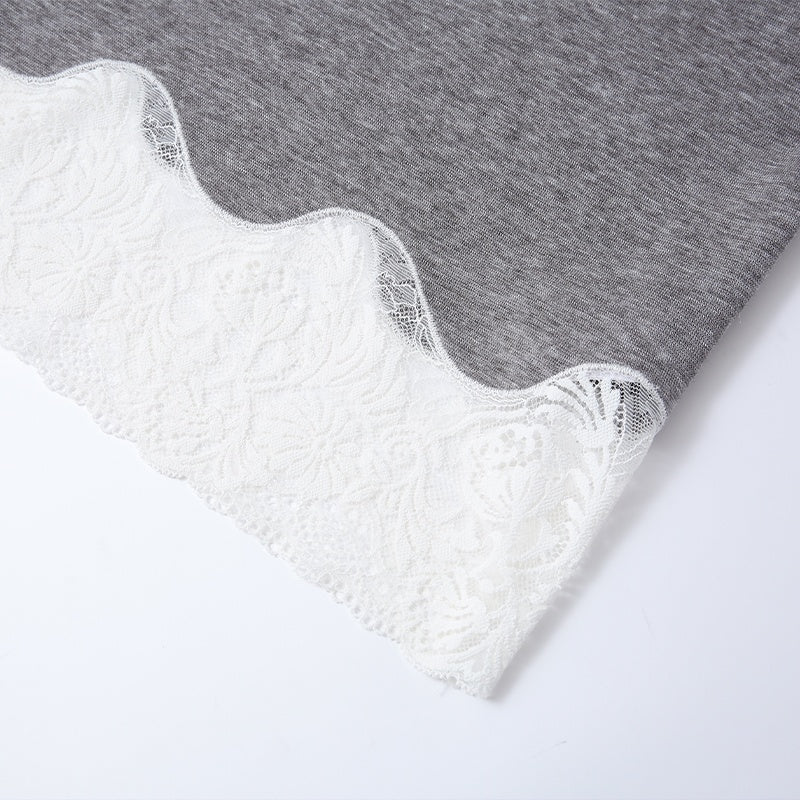 KNIT PATCHWORK LACE EMBROIDERED DRESS