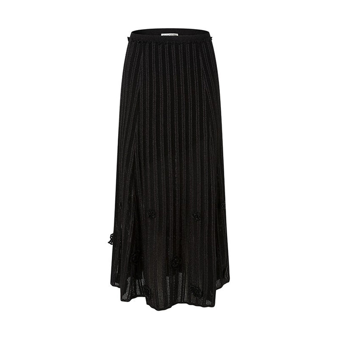 BLACK CROCHET SKIRT