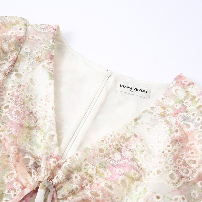 LACE FLORAL DRESS