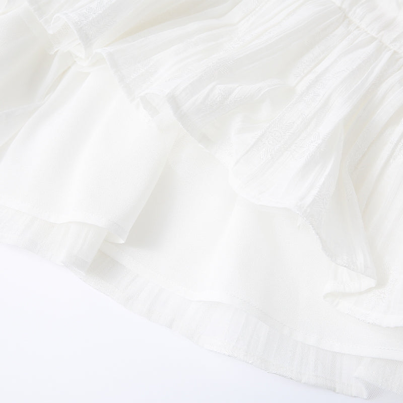 WHITE LACE TRIM CAMI DRESS