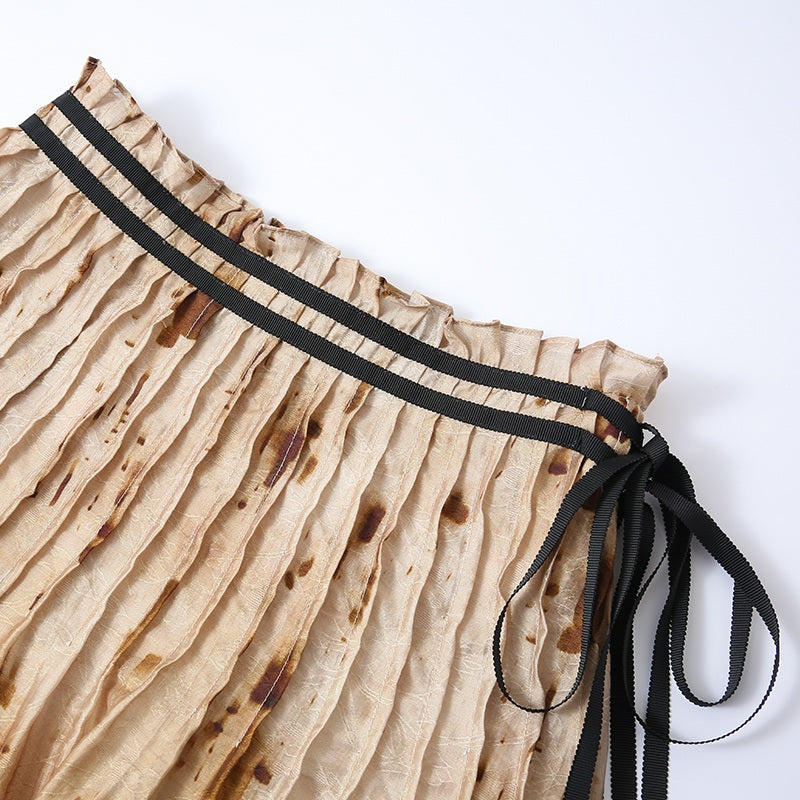 TIE-DYE RUCHED MINI SKIRT