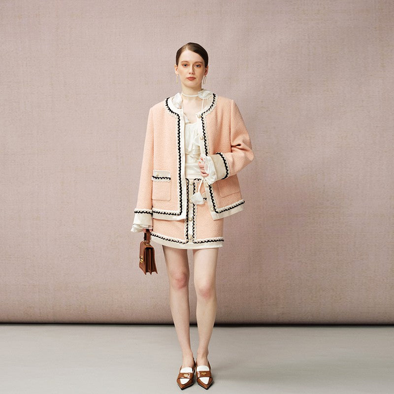 ORANGE PINK TWEED JACKET