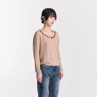 WHITE & CAMEL TWO-PIECE PULLOVER KNIT