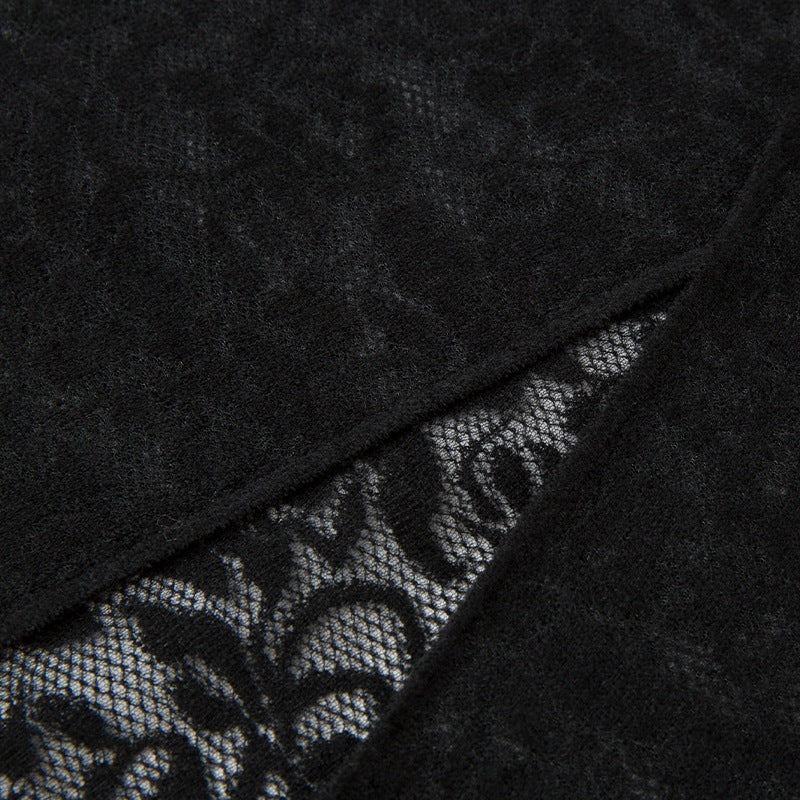 BLACK JACQUARD SLEEVELESS DRESS
