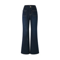 Braided Trim Stretch Micro Flare Jeans