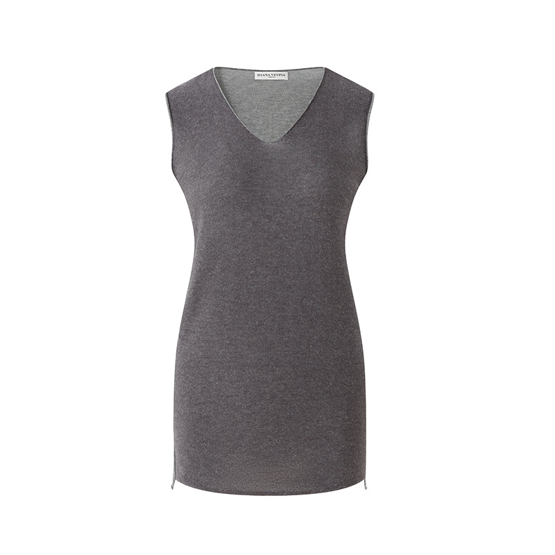 GRAY KNIT VEST
