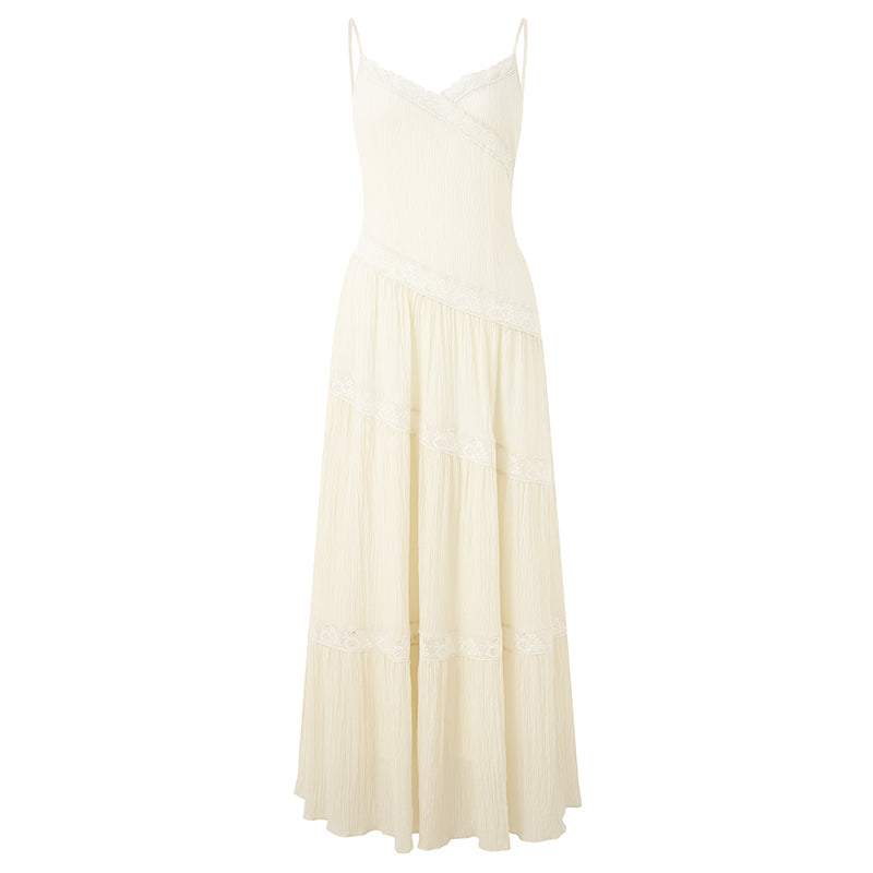 APRICOT STRAPPY MAXI DRESS
