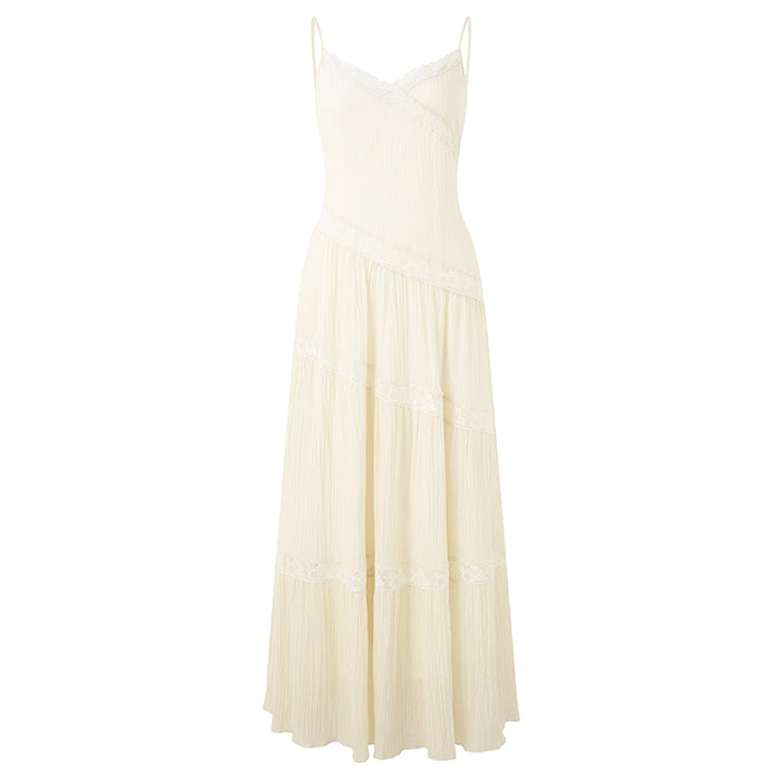 APRICOT STRAPPY MAXI DRESS