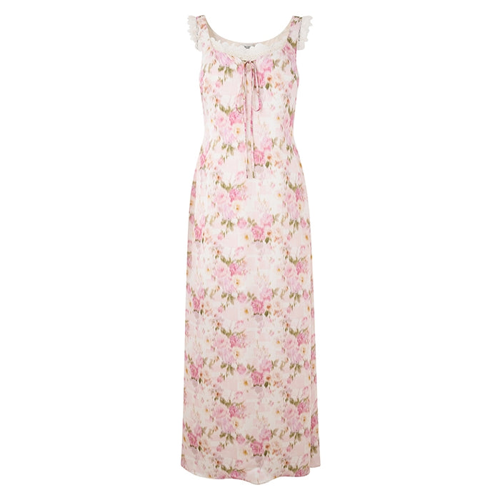 PINK FLORAL PRINT DRESS
