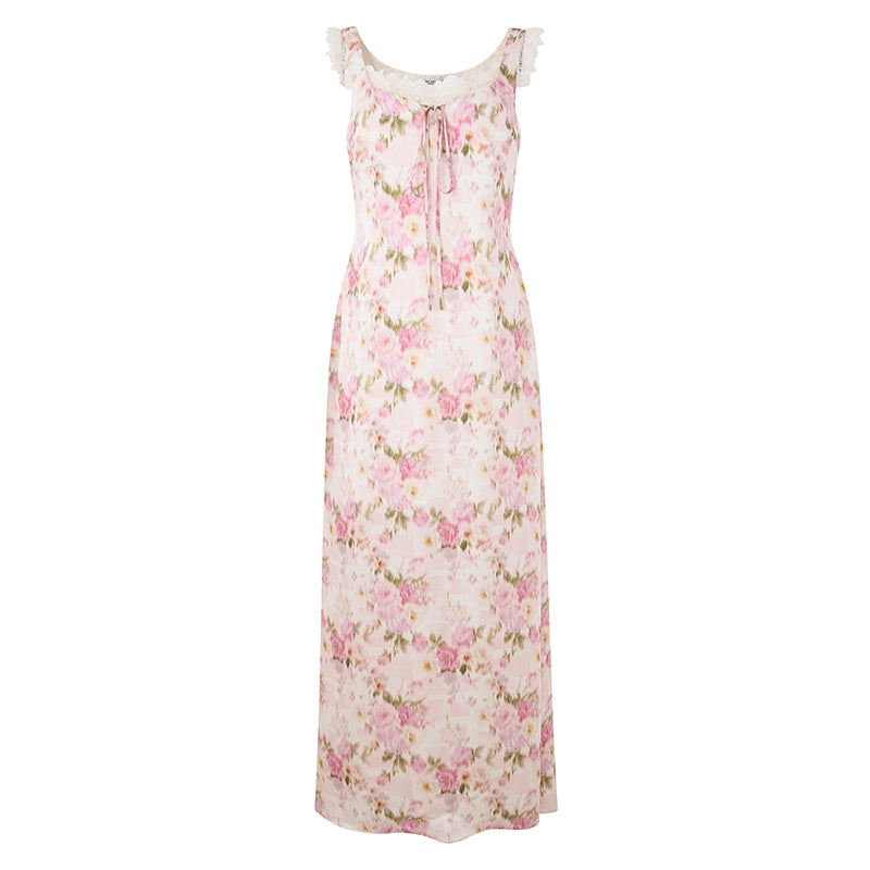 PINK FLORAL PRINT DRESS