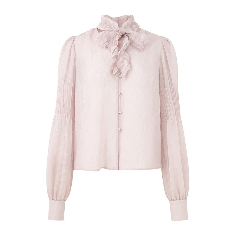 PINK CHIFFON BLOUSE