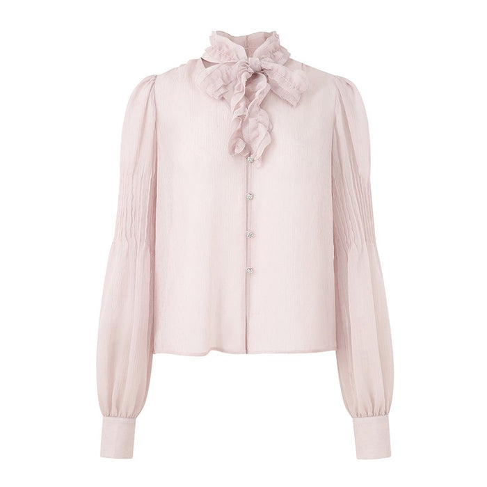 PINK CHIFFON BLOUSE