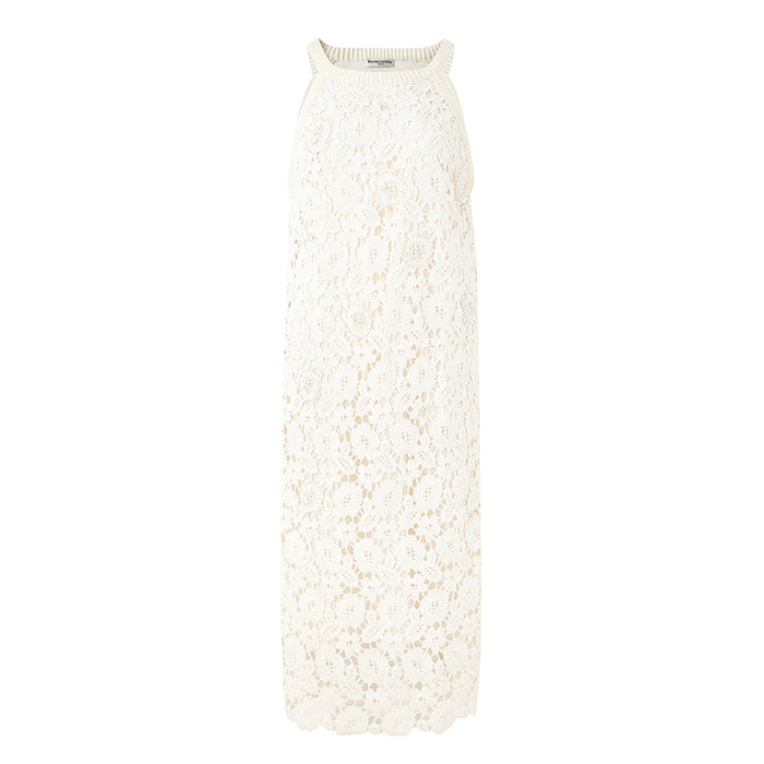 LACE EMBROIDERED EYELET DRESS